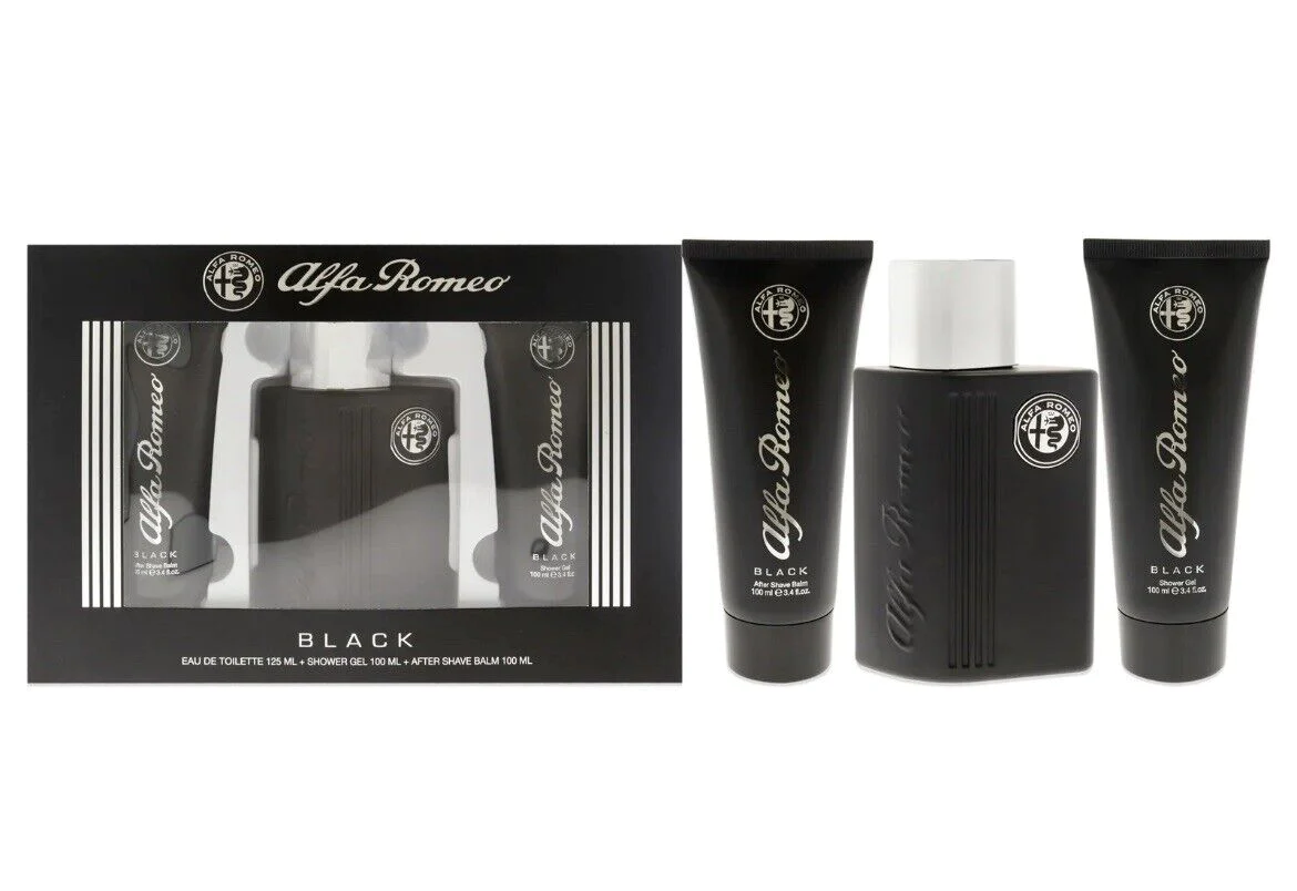 Alfa Romeo BLACK GIFT Set edt 125ML + S Gel 100ML  + A. S. B. 100ML