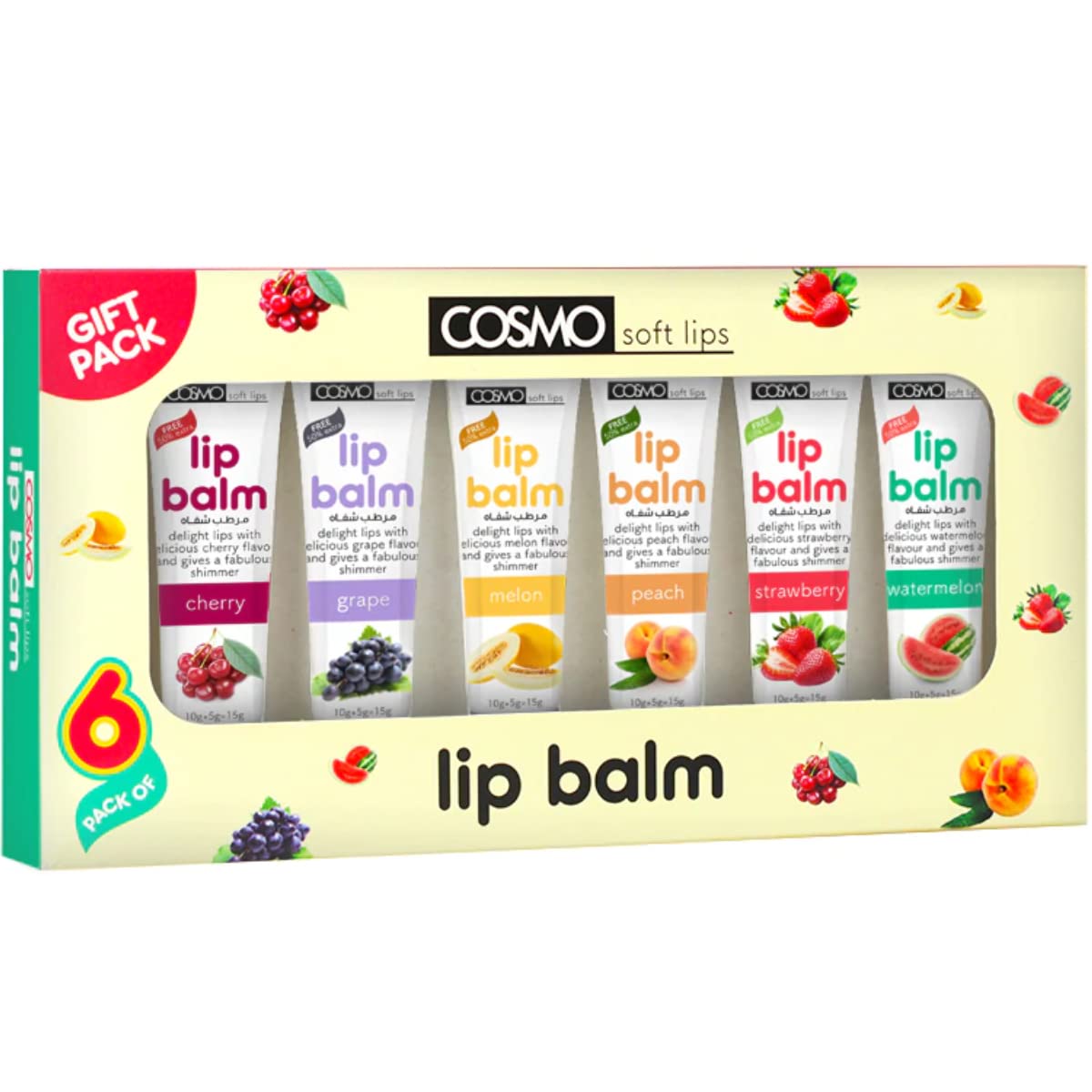 Cosmo  Natural Soft Lip Balm Gift Set Pack of 6ps